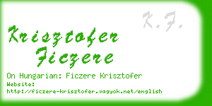 krisztofer ficzere business card